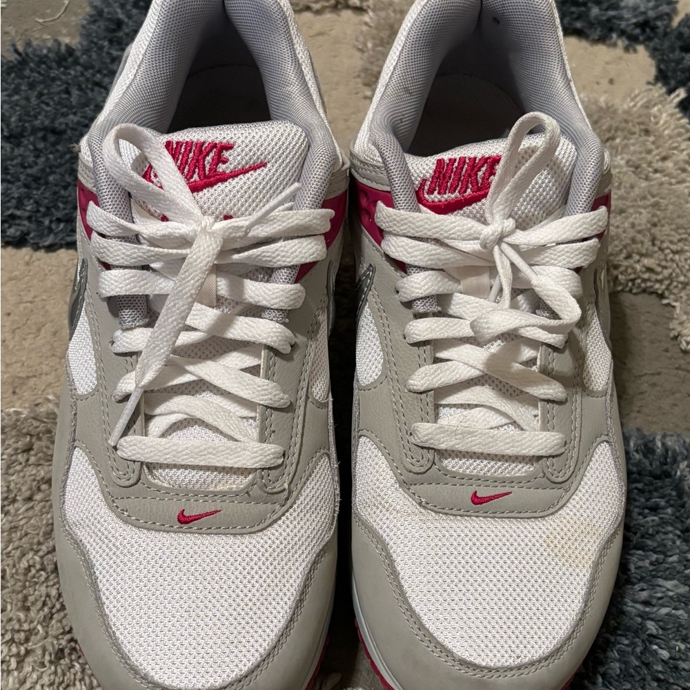 Nike White and Pink Athletic Shoes